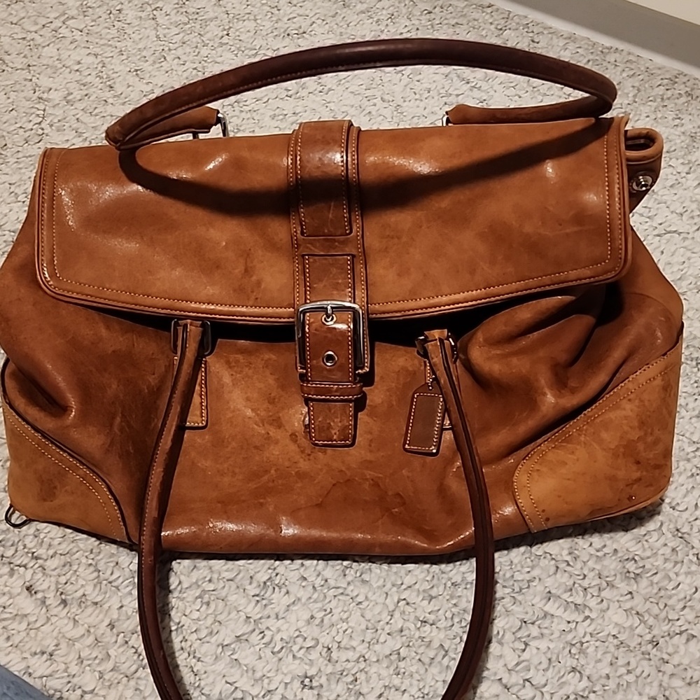 Coach Leather Weekender